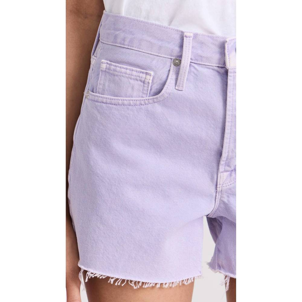NEW FRAME le brigette raw shorts in lilac - Picture 5 of 5